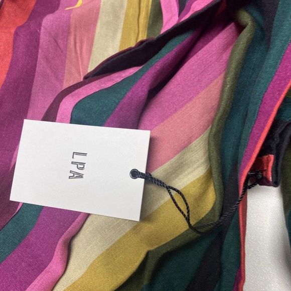 LPA Womens Jumpsuit Skylar Multi-colored Stripes Extra Large NWT (DEFECT) (2-13) - Picture 6 of 8